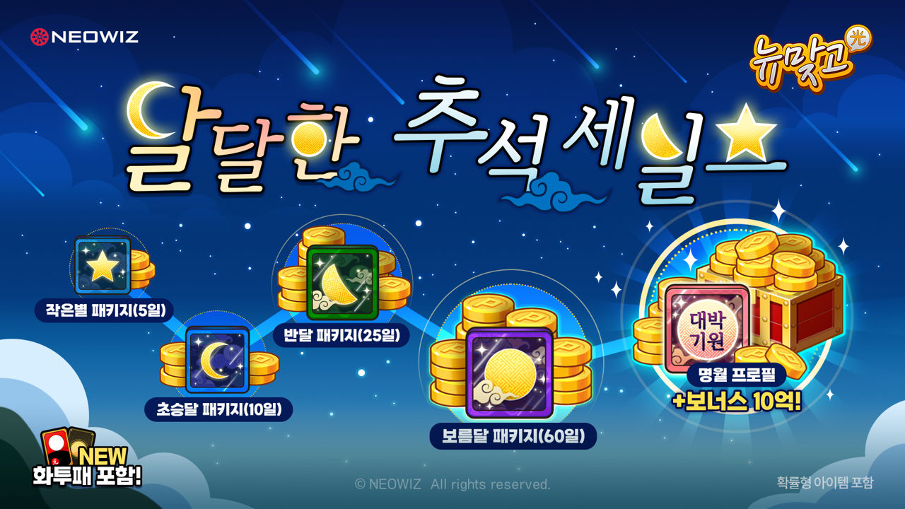네오위즈 인기 게임 9종, 추석 맞이 풍성한 이벤트 실시